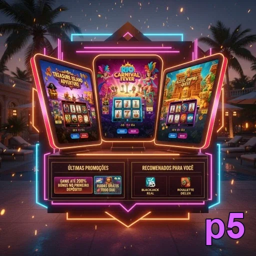 Navegação clara da plataforma p5 no celular